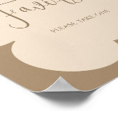 Bearly Wait Beige Baby Shower Favors Poster (Ecke)