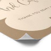 Bearly Wait Beige Baby Shower Gifts and Cards Sign Poster (Ecke)