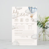 Bearly Wait Blue Baby Predictions Game (Stehend Vorderseite)