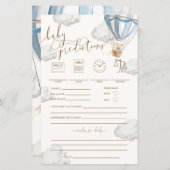 Bearly Wait Blue Baby Predictions Game (Vorne/Hinten)