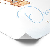 Bearly Wait Blue Hot Air Ballon Baby Drinks Poster (Ecke)