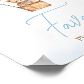 Bearly Wait Blue Hot Air Ballon Baby Favoriten Poster (Ecke)