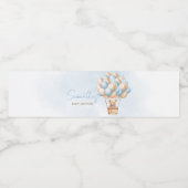 Bearly Wait Blue Hot Air Ballon Wasserflaschenetikett (Einzelnes Label)