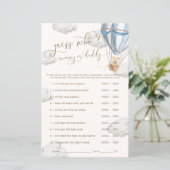 Bearly Wait Blue Rate Mal Baby Shower Spiel (Stehend Vorderseite)