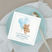 Bearly Wait Blue Teddy Bear Napkins Serviette
