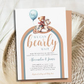 Bearly Wait Boho Arch Bear Rocking Baby Boy Dusche Einladung