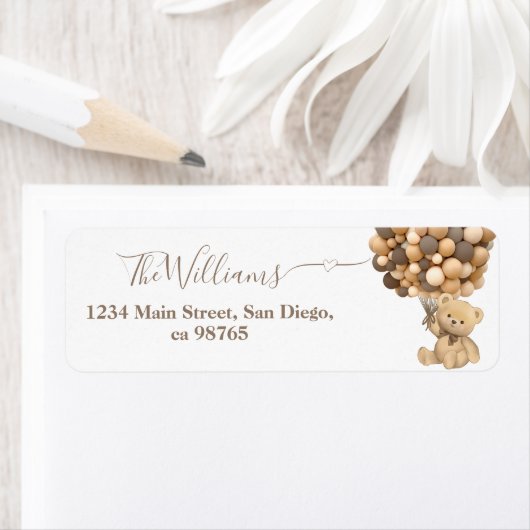 Bearly Wait Boho Ballon Neutral Baby Shower Book (Insitu)