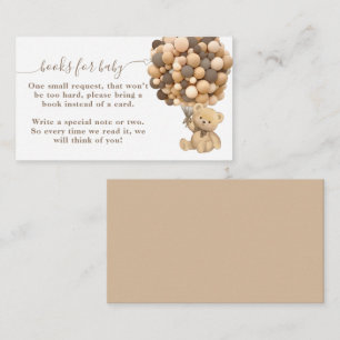 Bearly Wait Boho Ballon Neutral Baby Shower Book Begleitkarte