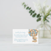 Bearly Wait Boho Ballon Neutral Baby Shower Book Begleitkarte (Stehend Vorderseite)