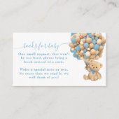 Bearly Wait Boho Ballon Neutral Baby Shower Book Begleitkarte (Vorderseite)