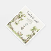 Bearly Wait Boy Baby Shower Waldthema Serviette (Ecke)