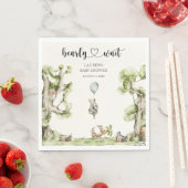 Bearly Wait Boy Baby Shower Woodland Serviette (Beispiel)