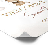 Bearly Wait Brown Balloon Willkommen Poster (Ecke)