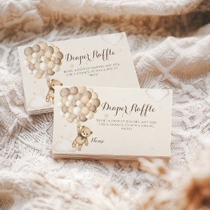 Bearly Wait Brown Bear Balloon Baby Dusche Begleitkarte