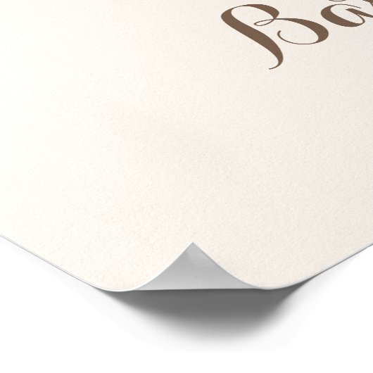 Bearly Wait Brown Bear Balloon Baby Dusche Poster (Ecke)