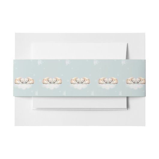 Bearly Wait Double Snuggles Zwillingsbären Einladungsbanderole (Vorderseite Beispiel)