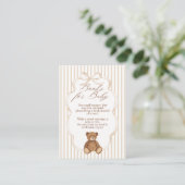 Bearly Wait Elegant Baby Shower book request Begleitkarte (Stehend Vorderseite)