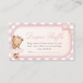 Bearly Wait Elegant Bear Baby Shower Diaper Raffle Begleitkarte (Vorderseite)