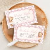 Bearly Wait Elegant Bear Baby Shower Diaper Raffle Begleitkarte