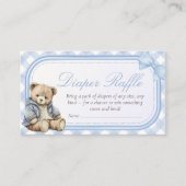 Bearly Wait Elegant Bear Baby Shower Diaper Raffle Begleitkarte (Vorderseite)