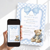 Bearly Wait Elegant Bear Baby Shower Einladung