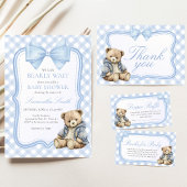Bearly Wait Elegant Bear Baby Shower Einladung