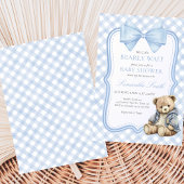 Bearly Wait Elegant Bear Baby Shower Einladung