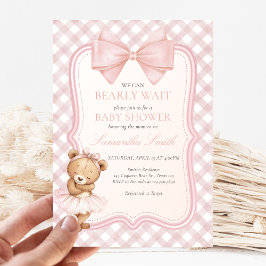 Bearly Wait Elegant Bear Baby Shower Einladung