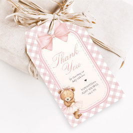 Bearly Wait Elegant Bear Baby Shower Favor Tags Geschenkanhänger