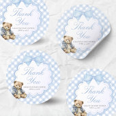 Bearly Wait Elegant Bear Baby Shower Runder Aufkleber