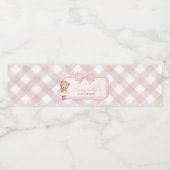 Bearly Wait Elegant Bear Baby Shower Wasserflaschenetikett (Einzelnes Label)