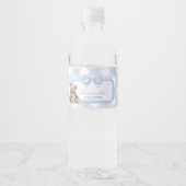 Bearly Wait Elegant Bear Baby Shower Wasserflaschenetikett (Vorderseite)
