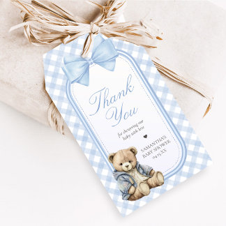 Bearly Wait Elegante Bär Baby Shower Favor Tags Geschenkanhänger