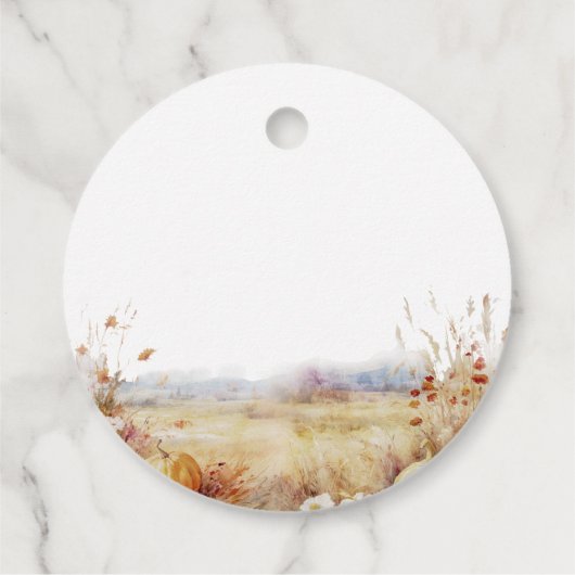 Bearly Wait Fall Woodland Watercolor Babydusche Geschenkanhänger (Rückseite)