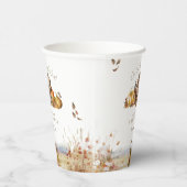 Bearly Wait Fall Woodland Watercolor Babydusche Pappbecher (Rechts)