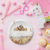 Bearly Wait Fall Woodland Watercolor Babydusche Pappteller (Party)