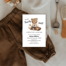 Bearly Wait Football Sport Boy Baby Shower 