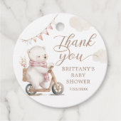 Bearly Wait Girl Baby Dusche Danke Geschenkanhänger (Vorderseite)