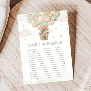 Bearly Wait Green Baby Shooting Word Scramble Game