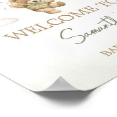 Bearly Wait Green Balloon Willkommen Poster (Ecke)