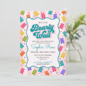 Bearly Wait Gummy Bear Baby Shower Invitation Einladung (Stehend Vorderseite)