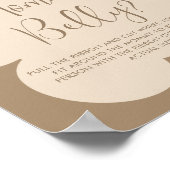 Bearly Wait  How Big Mommys Belly Sign Poster (Ecke)