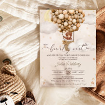 Bearly Wait Neutral Air Ballon Teddy Baby Shower