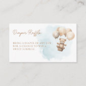 Bearly Wait Neutral Baby Shower Diaper Raffle Begleitkarte (Vorderseite)