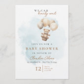 Bearly Wait Neutral Baby Shower Einladung (Vorderseite)