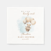 Bearly Wait Neutral Baby Shower Serviette (Vorderseite)