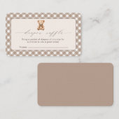 Bearly Wait Neutral Simple Baby Shower Begleitkarte (Vorne/Hinten)