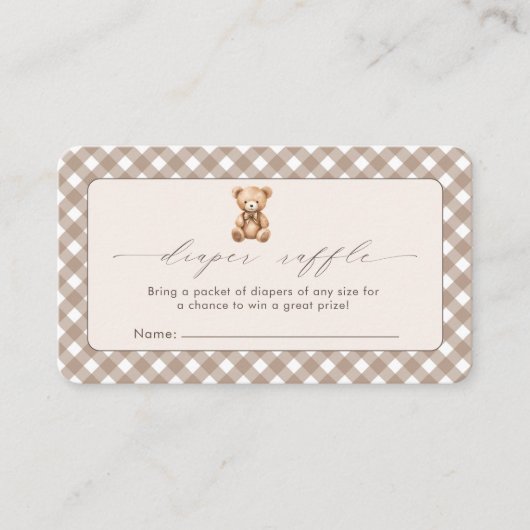 Bearly Wait Neutral Simple Baby Shower Begleitkarte (Vorderseite)