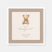 Bearly Wait Neutral Simple Baby Shower Serviette (Vorderseite)