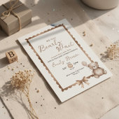 Bearly Wait Neutral Teddy Baby Shower Invitation Einladung